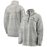 Kansas City Chiefs Women's Sherpa Quarter-Zip Pullover Jacket - Gray - NFL