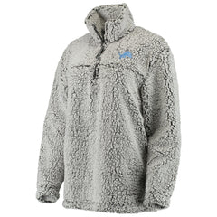 Detroit Lions Women's Sherpa Quarter-Zip Pullover Jacket - Gray - NFL