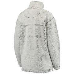 Green Bay Packers Women's Sherpa Quarter-Zip Pullover Jacket - Gray - NFL
