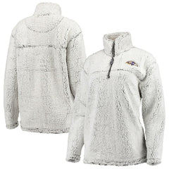 Baltimore Ravens G-III 4Her by Carl Banks Women's Sherpa Quarter-Zip Pullover Jacket - Gray - NFL
