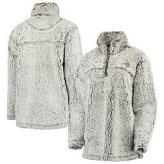 Minnesota Vikings Women's Sherpa Quarter-Zip Pullover Jacket - Gray - NFL