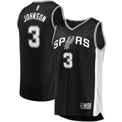 Fanatics Keldon Johnson San Antonio Spurs Fast Break Replica Jersey Black Icon Edition