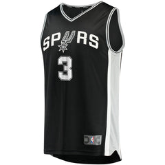 Fanatics Keldon Johnson San Antonio Spurs Fast Break Replica Jersey Black Icon Edition