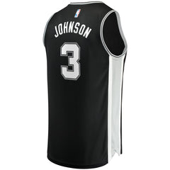 Fanatics Keldon Johnson San Antonio Spurs Fast Break Replica Jersey Black Icon Edition