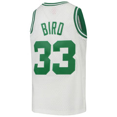 Mitchell & Ness Larry Bird Boston Celtics Youth 1985-86 Hardwood Classics Swingman Throwback Jersey White
