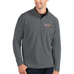 Atlanta Braves Antigua Glacier Quarter-Zip Pullover Jacket for sale