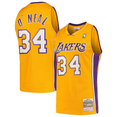 Mitchell & Ness Shaquille O'Neal Los Angeles Lakers Hardwood Classics Swingman Jersey Gold