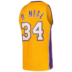 Mitchell & Ness Shaquille O'Neal Los Angeles Lakers Hardwood Classics Swingman Jersey Gold