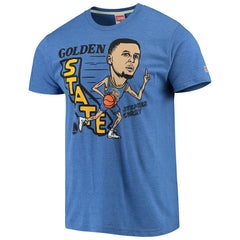 Stephen Curry Golden State Warriors Caricature Tri-Blend T-Shirt Royal