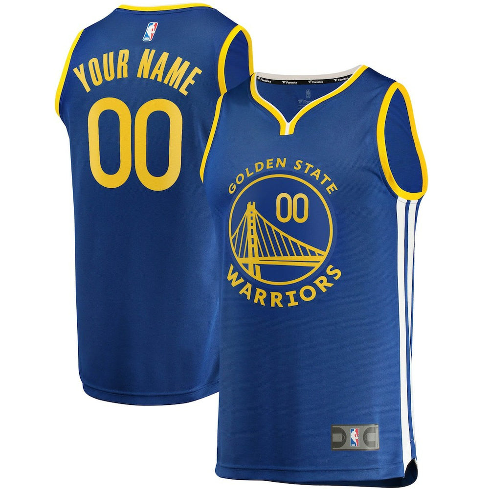 Fanatics Golden State Warriors Fast Break Custom Replica Jersey Royal Icon Edition