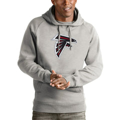 Atlanta Falcons Antigua Victory Pullover Hoodie - Heather Gray - NFL