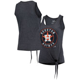 Houston Astros Majestic Threads Women's Scoop Neck Racerback Side Tie Tri-Blend Tank Top Online