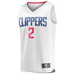Fanatics Kawhi Leonard LA Clippers Fast Break Replica Player Jersey White Association Edition