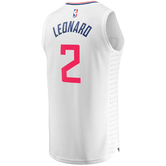 Fanatics Kawhi Leonard LA Clippers Fast Break Replica Player Jersey White Association Edition