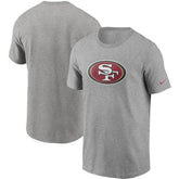 San Francisco 49ers Primetime Logo Essential T-Shirt - Heather Gray - Nike
