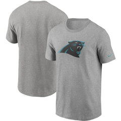 Carolina Panthers Primetime Logo Essential T-Shirt - Heather Gray - Nike