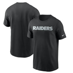 Las Vegas Raiders Team Wordmark T-Shirt - Black - Nike