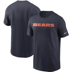 Chicago Bears Team Wordmark T-Shirt - Navy - Nike