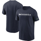 Seattle Seahawks Team Wordmark T-Shirt - College Navy - Nike