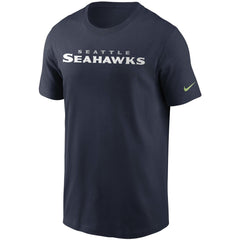 Seattle Seahawks Team Wordmark T-Shirt - College Navy - Nike
