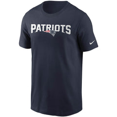 New England Patriots Team Wordmark T-Shirt - Navy - Nike