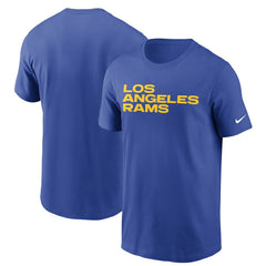 Los Angeles Rams Team Wordmark T-Shirt - Royal - Nike