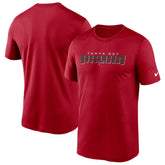 Tampa Bay Buccaneers Wordmark Legend Performance T-Shirt - Red - Nike