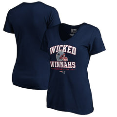 New England Patriots Women's Hometown Refresh V-Neck T-Shirt - Navy - NFL