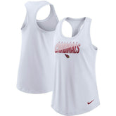 Arizona Cardinals Women's Light Impact Performance Racerback Tank Top - White - Nike
