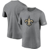 New Orleans Saints Logo Essential Legend Performance T-Shirt - Heathered Charcoal - Nike