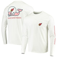 Arizona Cardinals Vineyard Vines Whale Helmet Long Sleeve T-Shirt - White - NFL