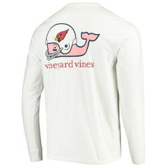 Arizona Cardinals Vineyard Vines Whale Helmet Long Sleeve T-Shirt - White - NFL