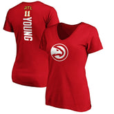 Trae Young Atlanta Hawks Women's Playmaker Name & Number V-Neck T-Shirt Red
