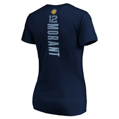 Ja Morant Memphis Grizzlies Women's Playmaker Name & Number V-Neck T-Shirt Navy