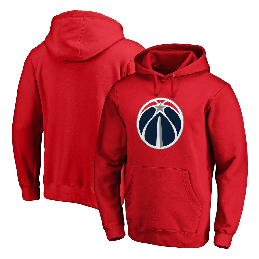 Fanatics Washington Wizards Icon Primary Logo Fitted Pullover Hoodie Red