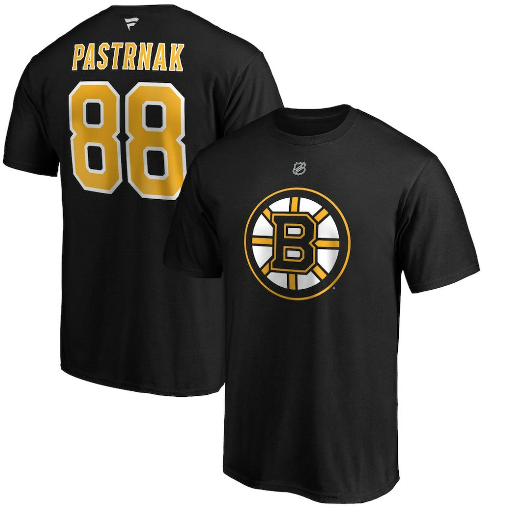 David Pastrnak Boston Bruins Fanatics Authentic Stack Player Name & Number T-Shirt - Black | Fanatics online