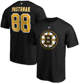 David Pastrnak Boston Bruins Fanatics Authentic Stack Player Name & Number T-Shirt - Black | Fanatics online