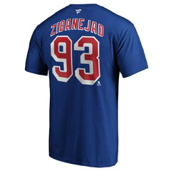 Mika Zibanejad New York Rangers Fanatics Authentic Stack Player Name & Number T-Shirt - Blue | Fanatics Clearance