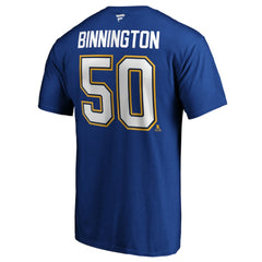 Jordan Binnington St. Louis Blues Fanatics Authentic Stack Player Name & Number T-Shirt - Blue | Fanatics sale