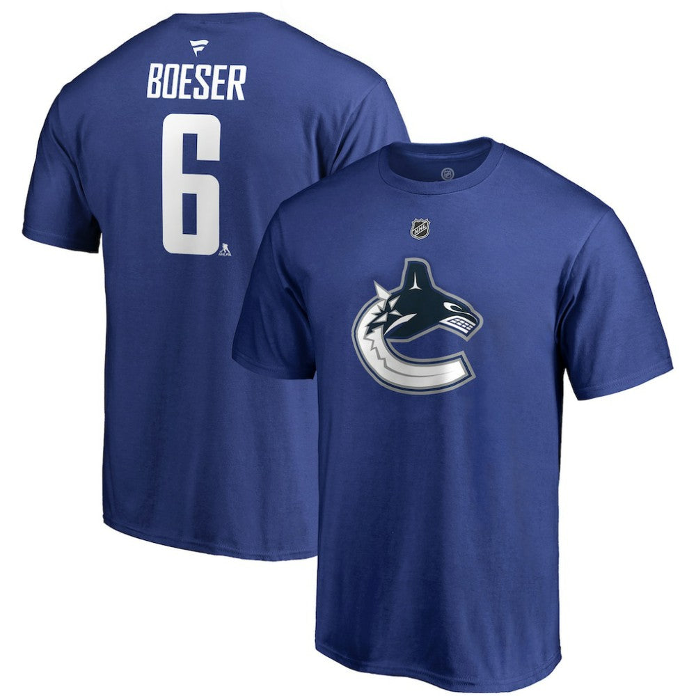 Brock Boeser Vancouver Canucks Fanatics Authentic Stack Player Name & Number T-Shirt - Blue | Fanatics discount