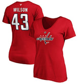 Tom Wilson Washington Capitals Fanatics Women's Authentic Stack Name & Number V-Neck T-Shirt - Red | Fanatics discount