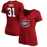 Carey Price Montreal Canadiens Fanatics Women's Authentic Stack Name & Number V-Neck T-Shirt - Red | Fanatics online