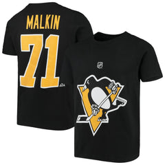 Evgeni Malkin Pittsburgh Penguins Youth Player Name & Number T-Shirt - Black | NHL near me