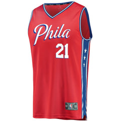 Fanatics Joel Embiid Philadelphia 76ers Youth 2019/20 Fast Break Replica Player Team Jersey Statement Edition Red