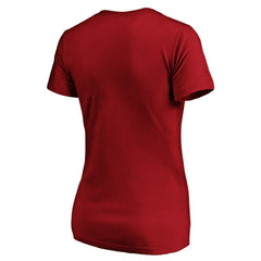 San Francisco 49ers Women's Primary Logo V-Neck T-Shirt - Scarlet - Fanatics