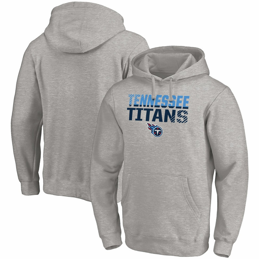 Tennessee Titans Fade Out Fitted Pullover Hoodie - Heather Gray - Fanatics
