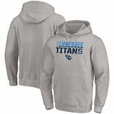 Tennessee Titans Fade Out Fitted Pullover Hoodie - Heather Gray - Fanatics