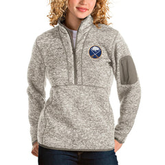 Buffalo Sabres Antigua Women's Fortune Half-Zip Sweatshirt - Oatmeal | NHL sale