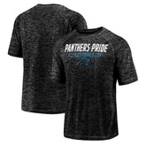 Carolina Panthers Nickname Wordmark Raglan Space Dye T-Shirt - Black - Fanatics