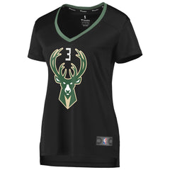 Fanatics George Hill Milwaukee Bucks Women's Fast Break Replica Player Jersey Statement Edition Black